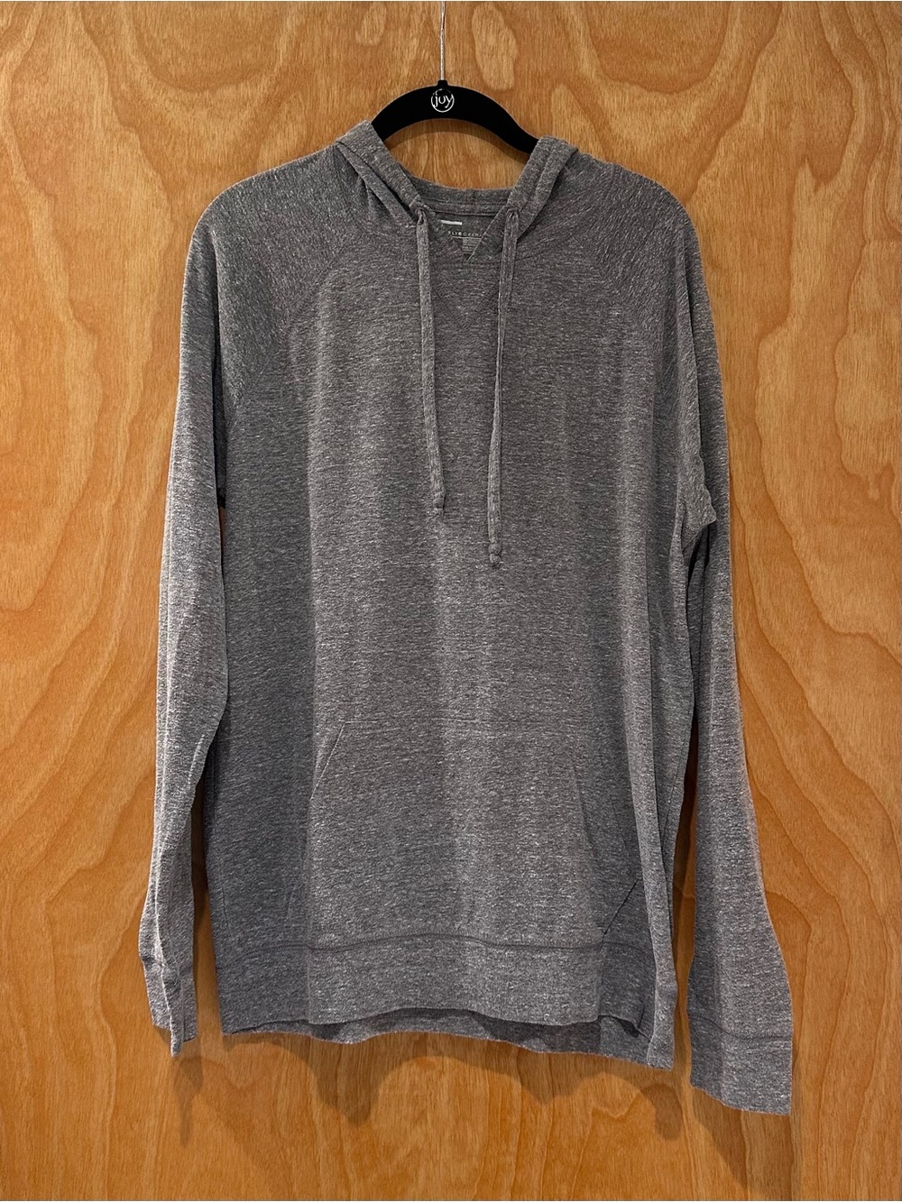 Public Opinion Lightweight Gray Hooded Pullover Sweatshirt